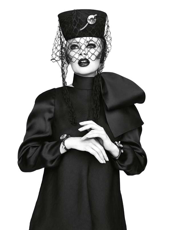 Silk organza and satin jacket (worn back to front) by Giorgi